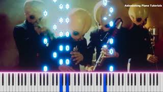 STAR WARS CANTINA BAND PIANO TUTORIAL EASY [upl. by Dnumsed375]