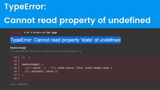 Uncaught TypeError Cannot read properties of undefined reading name error types React Javascript [upl. by Namya]