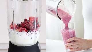 Triple Berry Smoothie with Yogurt [upl. by Myles]