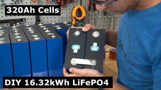 DIY 48V 320Ah Grade B LiFePO4 Battery Build 16kWh for 2810 [upl. by Oznol]