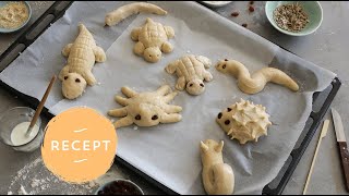 Zelf broodjes bakken  Het recept amp tips voor leuke broodfiguren [upl. by Naanac]