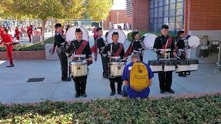 Glendora HS Marching Band Drumline Battery Dubs 20 Ramona 111123 [upl. by Gignac]