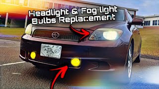 HOW TO Change Headlight amp Fog light Bulbs to LED  20032010 Scion tC [upl. by Yr]