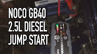 Jump starting 25 TDI with NOCO GB40 [upl. by Alleinnad]