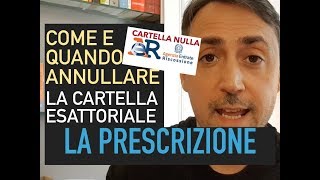 COME ANNULLARE UNA CARTELLA O INTIMAZIONE AGENZIA ENTRATE RISC ex Equitalia LA PRESCRIZIONE [upl. by Anelej576]