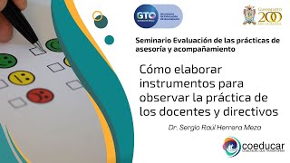 Cómo elaborar instrumentos para observar la práctica de los docentes y directivos [upl. by Eidnac690]