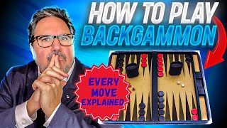 Every Move Fully Explained  How To Play Backgammon [upl. by Cicenia]