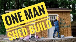 Solo Build  10x20 Shed  Timelapse  MY DIY [upl. by Ahsenwahs]