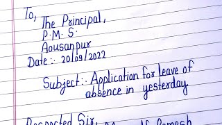 leave application after being absentapplicationleave application [upl. by Margi]