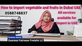 How to import Vegetables and Fruits in Dubai UAE  Al Aweer market import  Requirements of import [upl. by Richia]