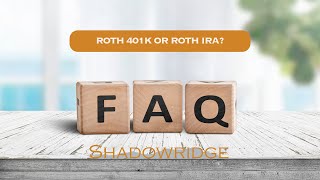 Roth 401k or Roth IRA [upl. by Anelad]