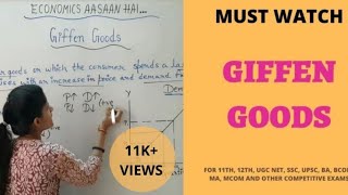 Giffen goods  Substitution effect  Income effect  Giffens paradox  11 12 EconomicsAasaanhai [upl. by Chlo641]