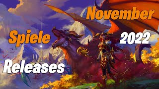 Spiele Releases November 2022  Für PC PS5 PS4 Xbox One Xbox Series X Switch [upl. by Yrhcaz]