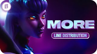 KDA  MORE feat Madison Beer GIDLE Lexie Liu Jaira Burns Seraphine  Line Distribution [upl. by Leakim]