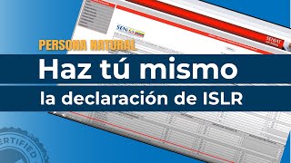 Paso a paso para hacer la declaración del ISLR persona natural bajo relación de dependencia [upl. by Neiman169]