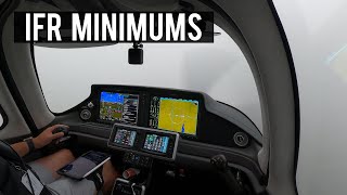 Cirrus SR22 G7  Full IFR Flight to Minimums  Solo [upl. by Arv]