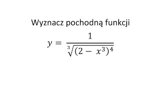 Pochodna funkcji jednej zmiennej cz40 Krysicki Włodarski przykład 679 Pochodna złożona [upl. by Zolly]