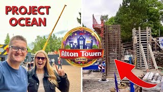 Alton Towers NEW RIDE Construction Continues Project Ocean Update [upl. by Jehial]