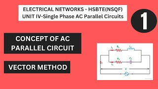 Phasor  vector method to solve single phase AC parallel circuits [upl. by Warrick]