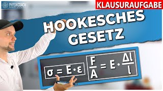 Hookesches Gesetz  Elastizitätsmodul Übungsaufgabe [upl. by Sher188]