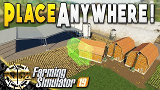 PLACE BUILDINGS ANYWHERE  PLACE ANYWHERE MOD  Farming Simulator 19 Gameplay  Ravenport EP 16 [upl. by Shelbi]