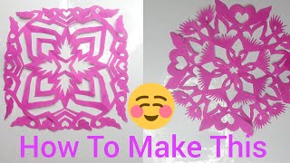 2 Different Type Paper snowflake Design How To Make Easy Diy Paper snowflake Tutorial [upl. by Innad]