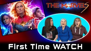 MOVIE REACTIONS to THE MARVELS First Time Watching [upl. by Ellene]