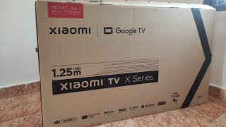 Unboxing  Mi X Series 125 cm 50 inch Ultra HD 4K LED Smart Google TV 2023 Edition  🖥️ 🔊 [upl. by Ardnekal679]