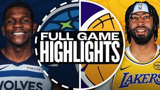 TIMBERWOLVES at LAKERS  FULL GAME HIGHLIGHTS  October 22 2024 [upl. by Weixel]