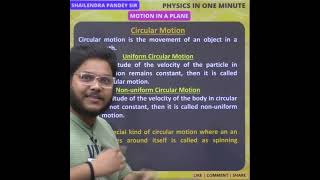 UNIFORM CIRCULAR MOTION amp NON UNIFORM CIRCULAR MOTION 🔥circularmotion [upl. by Adaminah]