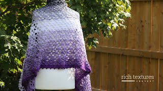 Amethyst Shawl Crochet Pattern [upl. by Arrehs]