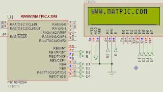 PIC BASIC PRO USO DEL LCD DE 16X2 Y PIC16F628A [upl. by Amlez]