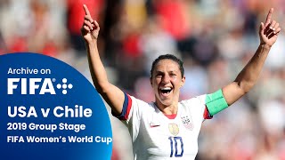 FULL MATCH USA vs Chile  FIFA Womens World Cup 2019 [upl. by Doll]