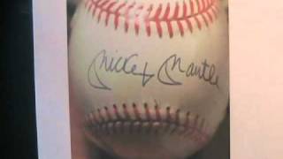 Fake Autographs Ebay Mickey Mantle Signed Baseball Autographed [upl. by Mackey56]