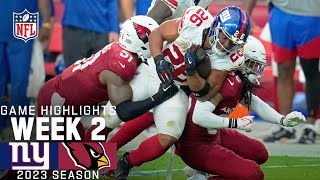 New York Giants vs Arizona Cardinals Game Highlights  NFL 2023 Week 2 [upl. by Rudich]