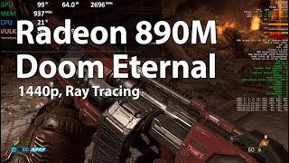 Gaming on Radeon 890M iGPU Ryzen AI 9 HX 370  Doom Eternal  Gameplay Benchmark Test [upl. by Shea]