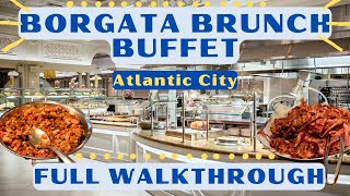 Borgata BRUNCH Buffet Tour  FULL Narrated Walkthrough  WEEKEND Brunch Atlantic City 2024 [upl. by Zilevi]