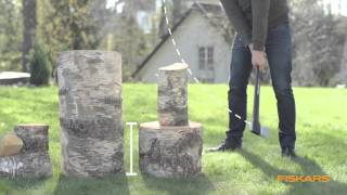 Fiskars Video showing How to safely chop logs [upl. by Luap]