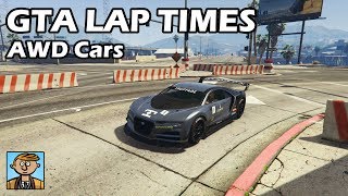 Fastest All Wheel Drive Cars 2019  GTA 5 Best Fully Upgraded Cars Lap Time Countdown [upl. by Mikel]