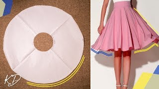 HOW TO MAKE FULL CIRCLE SKIRT PATTERN  KIM DAVE [upl. by Atilrac504]