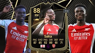 FC 25  88 SAKA TOTW PLAYER REVIEW  STARBOY GETS A USABLE CARD ⭐️💥 [upl. by Slack]