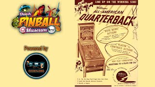 Pinball History  1949 Williams AllAmerican Quarterback pinball machine [upl. by Dibri227]