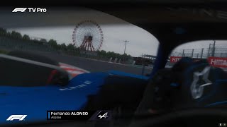 FERNANDO ALONSO HELMET CAM  JAPAN SUZUKA  Assetto Corsa [upl. by Denzil19]