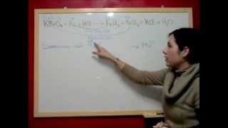 QUIMICA REDOX E12 Ajuste reacción medio ácido KMnO4  Fe  HCl [upl. by Leonardo]