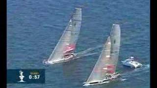 Americas Cup Sailing Dominic Frisby commentates [upl. by Eelirol986]