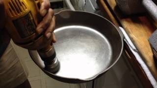 Wire Brushing a Cast Iron Skillet [upl. by Coraline]