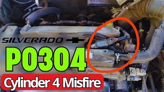 How To Fix P0304 Cylinder 4 Misfire Silverado [upl. by Alikee226]