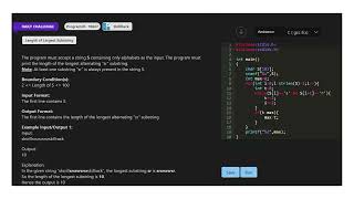 Length of Largest Substring26072024  SkillRack Daily Challenge Todays Solution  C [upl. by Feldt]