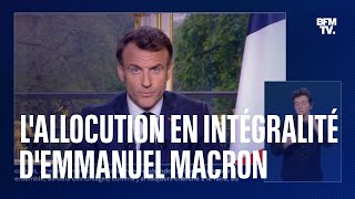 Le discours en intégralité dEmmanuel Macron [upl. by Ztnarf]