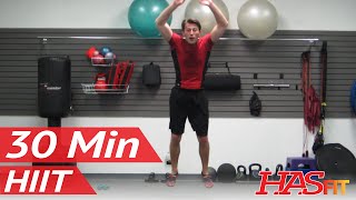 Ultimate Warrior 30 Minute HIIT Workout w Plyometrics Strength Cardio Abs amp MMA [upl. by Niarfe]